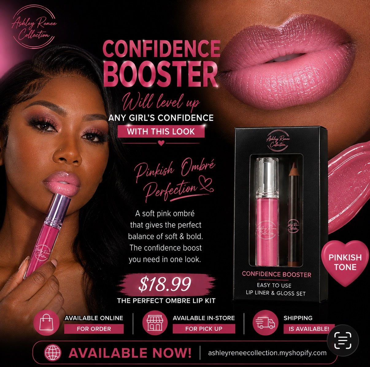 Confidence booster gloss. & liner